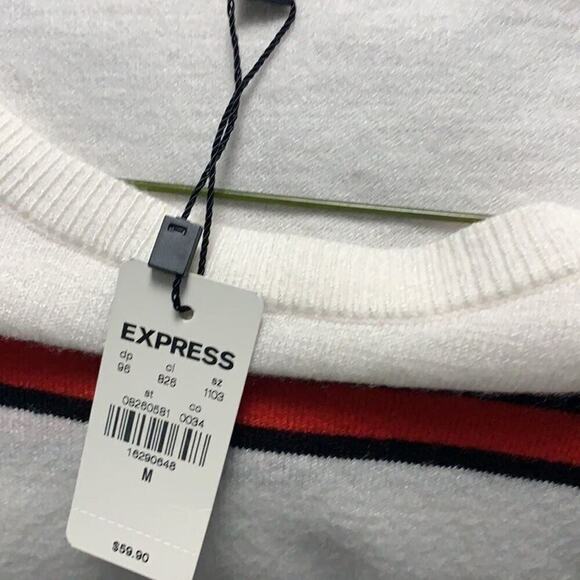 NWT EXPRESS STRIPED RAYON BLEND SWEATER SIZE M‎ - Picture 4 of 8